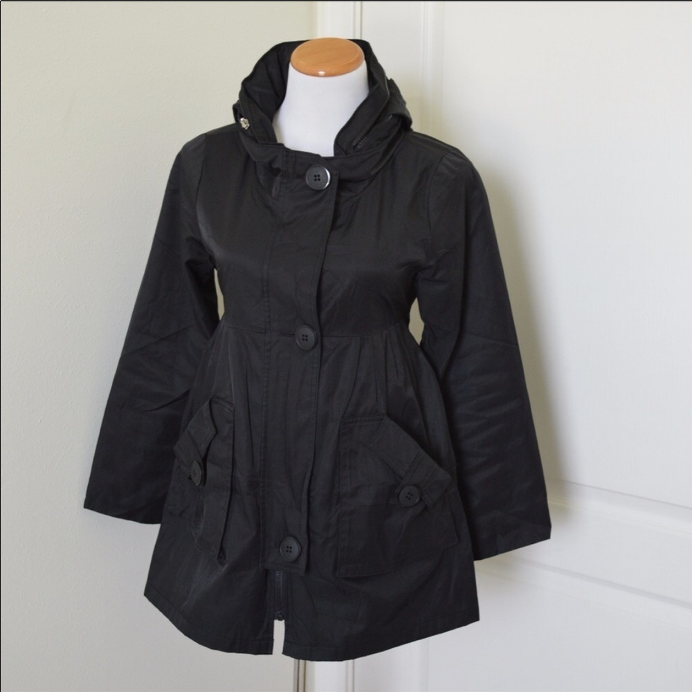 Betsey Johnson raincoat size XS black